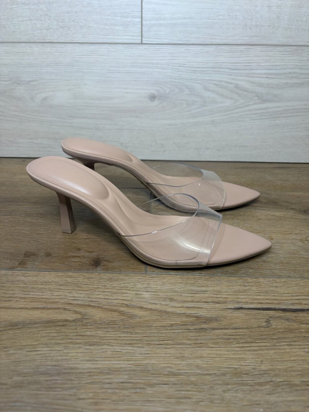 INC Women's Basaaria Stiletto Heel Slip On Sandals Clear Size 7.5M